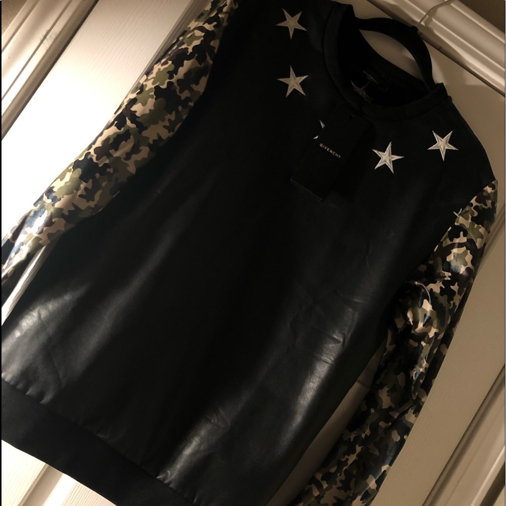 Rare Givenchy Leather Crewneck